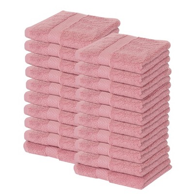 Splash Zero Twist 100% Ring Spun Cotton Face Washcloth Set – Reversible, 550 GSM, Soft, Lightweight, Highly Absorbent Towels for Bathroom