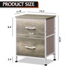 GALAXHERO Night Stand 2 Drawer Small Dresser for Bedroom, Closet, Dorm, Fabric Nightstand with Storage Bins - 3 of 4