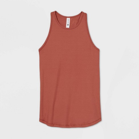 Women's Performance Ribbed Tank Top - All In Motion™ Rust L : Target