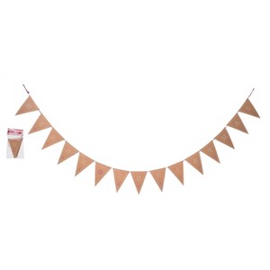 Transpac Fabric 100 in. Brown Christmas Stiff Embroidered Gingerbread Banner - 1 of 2