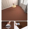 SEVOBAL 20 pcs Carpet Tiles 12" Self Adhesive Non Slip Easy Install for Home Office Bedroom Kitchen, Brown, 11.7"*11.7"*0.16" - 3 of 4
