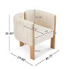 Christopher Knight Home Ella Modern Boucle Fabric Dining Chairs with Barrel Back (Set of 2) - 3 of 4