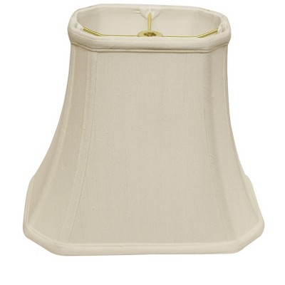 Vynxaria Cut Corner Rectangle Bell Lampshades, 9"x16"x12" White