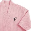 Personalization Mall Embroidered Waffle Weave Robe - Blush - 2 of 4
