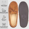 Alpine Swiss Sabine Womens Moccasin Slippers Genuine Suede House Shoe Memory Foam Insole Plush Faux Shearling Fur Indoor Outdoor Anti-Slip Rubber Sole - 2 of 4
