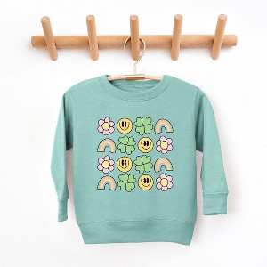 The Juniper Shop Smiley Clover Daisy Toddler Graphic Sweatshirt - 1 of 3