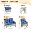 XIZZI OUTDOOR SWIVEL ROCKER SETS: 3-PC Rocker + Modular Sofa & Fire Pit Options - All-Weather Fabric, 8 Color Choices for Patio, Garden, Poolside - 3 of 4