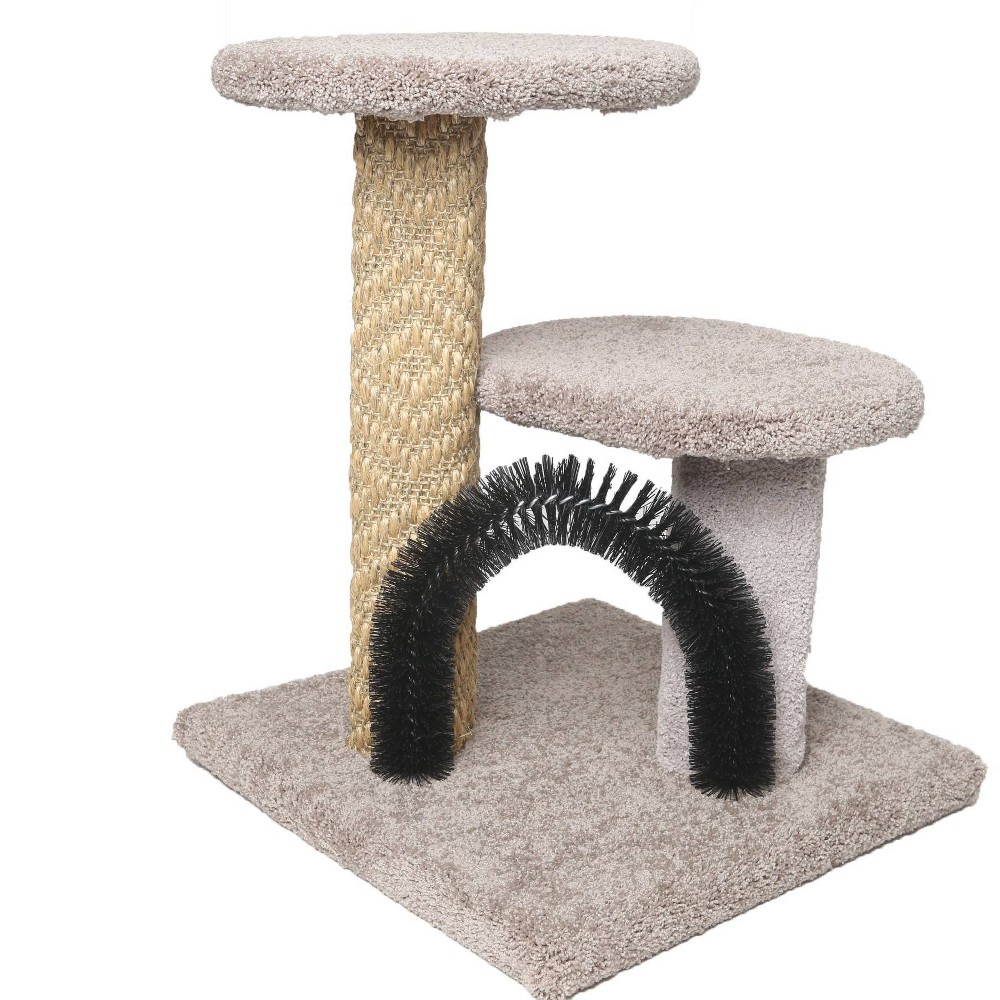 Beatrise Pet Products Kitty Oval Tower with Brush Cat Activity Center - 46"