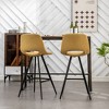 Ridstar Set of 2 Counter Height Stools For Dining Room & Counter-Yellow - 3 of 4