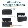Sunnydaze Outdoor Deck and Patio Storage Box with Rattan Design - 100 Gal. - Phantom Gray - 4 of 4