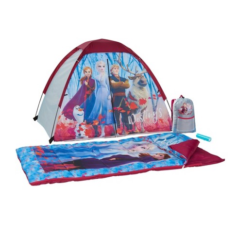 Komkommer Onbepaald waterbestendig Exxel Outdoors Disney Fronzen 2 Kids 4 Piece Princess Camping Kit With  Floorless Dome Tent, Youth Sized Sleeping Bag, Backpack, And Led Flashlight  : Target