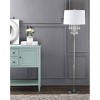 61" Crystal/Metal Abigail Floor Lamp with Linen Shade, LED Silver - JONATHAN Y: Chrome Finish, UL Listed - 3 of 4