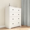KWPZQEB Dresser for Bedroom with 5 Drawers, 31.1'' W Wood Rustic Chest of Drawers, Large Capacity Clothing Storage Cabinet for Bedroom, Living Room - 3 of 4