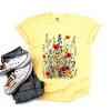 Simply Sage Market Women's Blue and Red Wildflowers Short Sleeve Garment Dyed Tee - 3 of 4