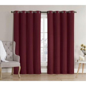 GoodGram 2 Pack Hotel Thermal Grommet 100% Blackout Window Curtain Panels - 1 of 2