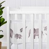 Sweet Jojo Designs + BreathableBaby Boy, Girl, Unisex/Gender Neutral Breathable Mesh Crib Liner Pad Watercolor Elephants Grey - 4 of 4