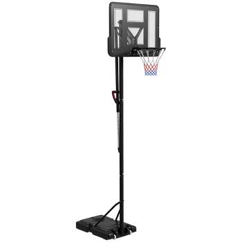 Soozier 7.7-10' Basketball Hoop with 43" Shatterproof Backboard, Wheels and Fillable Base