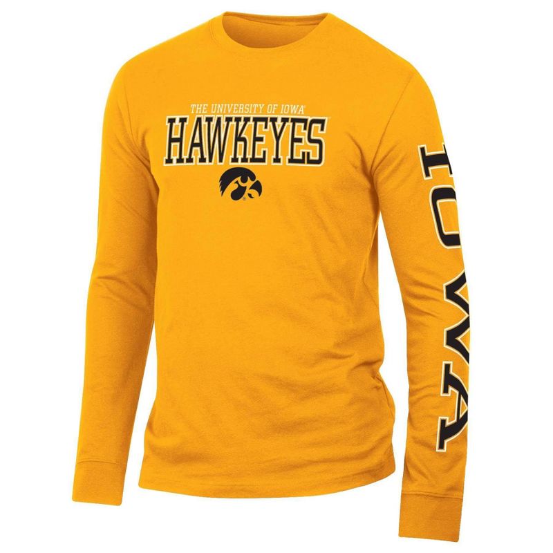 NCAA Iowa Hawkeyes Men&#39;s Long Sleeve T-Shirt, 1 of 4