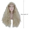 Unique Bargains Women's Long Water Wave Lace Front Wigs with Wig Cap 24" 1PC - 2 of 4
