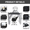 MUKE Portable Swing Hammock Chair with Adjustable Canopy, Folding Rocking Camp Chair with Shade and Cup Holder for Outdoor Relaxation - 2 of 4
