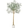 Olive Trees Artificial Indoor, Tall Fake Olive Trees for Indoor, Large Olive Plants with White Planter for Home Decor and Housewarming Gift - 4 of 4