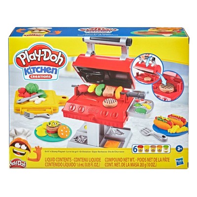 Baby doll kitchen and play doh cooking toys clearance play