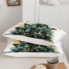 Acoinel 3 Pcs Butterfly and Flowers Lightwight Ultra Soft Comforter Set with 2 Pillowcases, TWIN, Green - 4 of 4