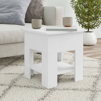 vidaXL Coffee Table White 15.7 in.x15.7 in.x16.5 in. Engineered Wood