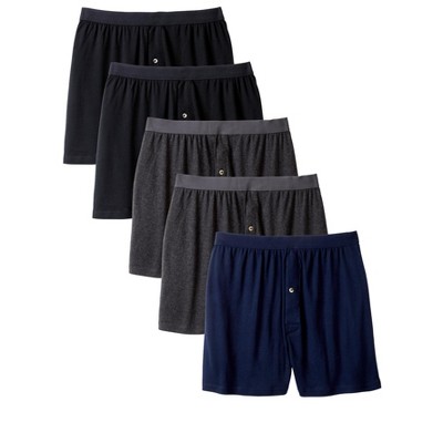 Hanes Premium Men's 4pk Knit Boxers - Blue/black Xl : Target