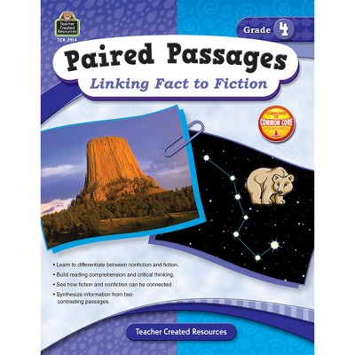 Teacher Created Resources® Paired Passages Linking Fact to Fiction Book, Grade 4