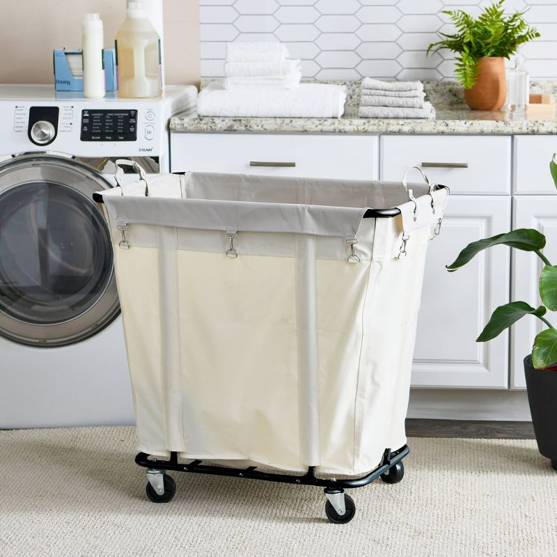Household Essentials Commercial Laundry Cart Black, 4 of 11