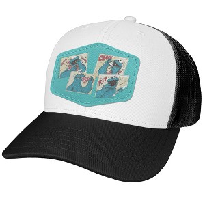 Sesame Street Cookie Monster Comic Cotton Twill Trucker Cap With