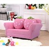 Kids Sofa Strawberry Armrest Chair Lounge Couch w/2 Pillow Children Toddler Pink - 3 of 4
