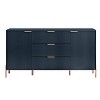 Festivo 3pc Modern Elegance 2 Drawer Nightstands and 3 Drawer Dresser Set Navy - 4 of 4