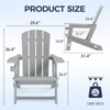 Maggift Outdoor Adirondack Chairs Set of 2, Plastic Fire Pit Chairs with Drink Holder, Patio Chairs with Stool Legs for Lawn, Gray 31.4"*29.6"*36.4" - 3 of 4
