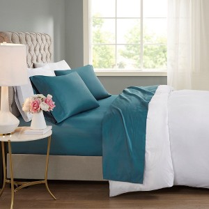 600 Thread Count Cotton Blend Deep Pocket Ultra Soft Fuzzy Sheet Set, Prime Bedding Sets for Bedroom, Cozy Winter Bedding for Luxury Decor Style, Machine Washable Fitted Sheet for Queen / King Size, Xmas Bedding - 1 of 4