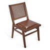 UPTIOT 2-person Indoor Wooden Chairs Brown - 2 of 4