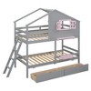 Twin over Twin Bunk Bed with 2 Drawers, 1 Storage Box, 1 Shelf, Window and Roof - ModernLuxe - image 4 of 4