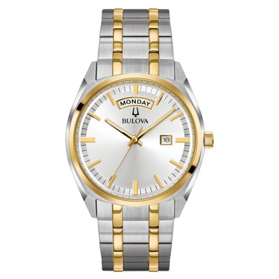 Bulova Men's Classic Surveyor 2-Hand Day/Date Quartz Watch, Luminous Hands, 39mm
