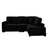 GDFStudio Hallie Modern 93" 3-Seater L Shaped Reversible Rubberwood Corduroy Upholstered Sectional Sofa with Thick Cushion - 4 of 4