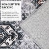 Area Rugs - Machine Washable, Vintage Boho Design, Large Size, Non Slip, Soft Distressed Low Pile Carpet - 2 of 4