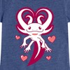 Girls' - Instant Message - Axolotl Heart Fins Fitted Short Sleeve Graphic T-Shirt - 2 of 4