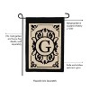 Evergreen Flag Cambridge Chic Letter G Monogram Applique Garden Flag - 12.5" Wide x 18" High - 3 of 4