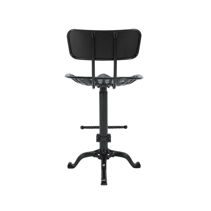 Austin Adjustable Tractor Seat Counter Height Barstool with Back - Carolina Chair & Table, 4 of 5