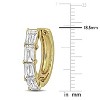 EVERLY JEWELRY | Yellow Plated Sterling Silver 2.86 CT TGW White Topaz Hoop Earrings - 2 of 4