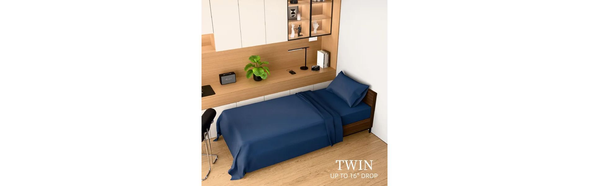 Bedding Bed Sheets Set - 3 Piece Bedding - Brushed Microfiber - Shrinkage and Fade Resistant - Easy Care