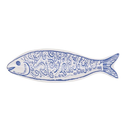 Beachcombers FISH SPIRAL DISH WHITE