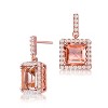 Guili Blush Glow Champagne Cubic Zirconia Earrings in a rose gold overlay, designed to bring a warm, elegant hue to any soft-toned look - 3 of 3