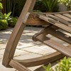 Outdoor Acacia wood Rocking Chair with Retractable foot panel,Rocker Patio Rocking Chair for Porch, Patio, Balcony - 4 of 4