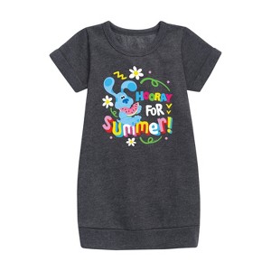 - Blue's Clues & You! - Hooray for Summer Graphic Short Sleeve Fleece Dress - 1 of 2